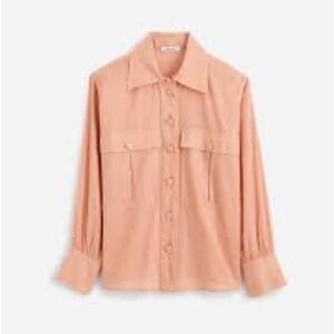 Madewell Peach Button-Up Blouse